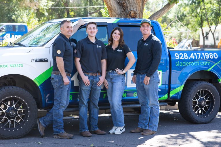 Tyler, Sherida, Tyson and the Slade Roofing team in Pinetop, AZ